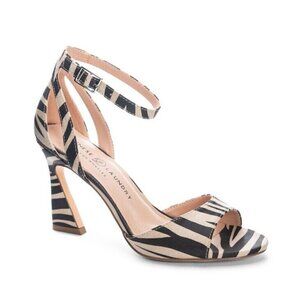 CHINESE Laundry New "Robby" Ankle Strap Animal Print Sandal Flared Heel